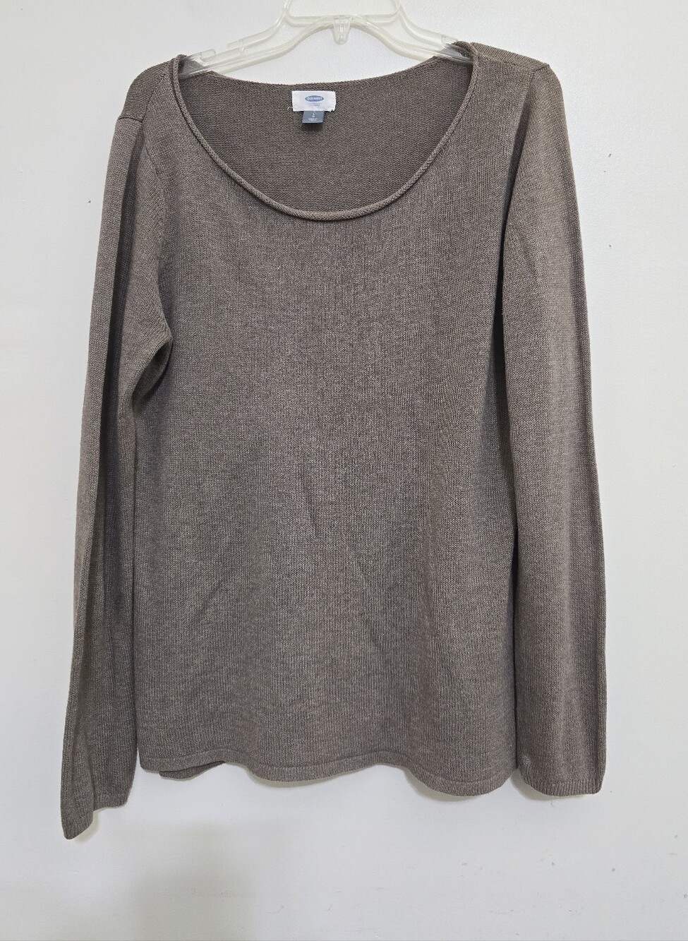 OLD NAVY women's size Large Classic Crew Pullover Sweater Taupe